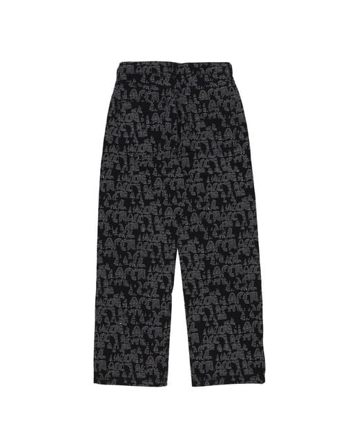 Arte' Black Straight Trousers for men