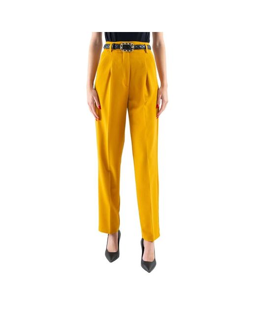 Liu Jo Yellow Tapered Trousers