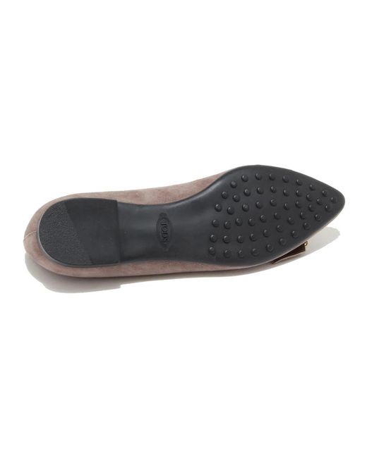 Tod's Natural Ballerina Shoes
