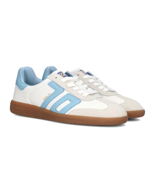 Back70 Schoenen ,Veelkleurig ,Leer Witte Blauwe Cloud Sneakers in het Blue