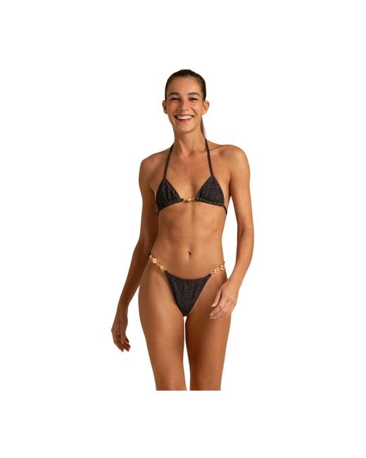 Reina Olga Brown Muschel triangle bikini set