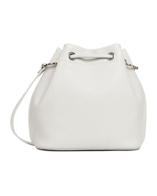 Lancaster White Beuteltasche alba double hellgrau