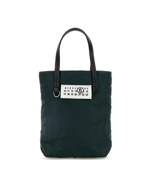MM6 by Maison Martin Margiela Black Grüne canvas handtasche