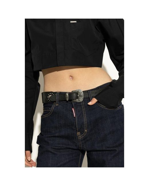 DSquared² Leren Riem in het Black