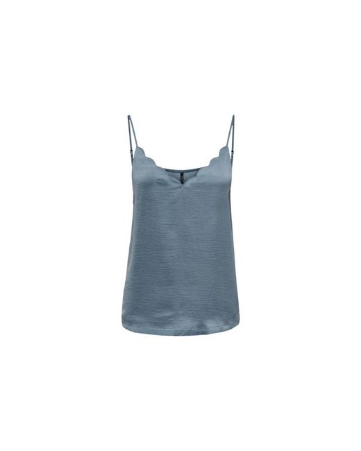 ONLY Tops ,Blauw ,Polyester Top Stijl Model in het Blue