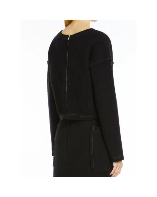Max Mara Black Round-Neck Knitwear