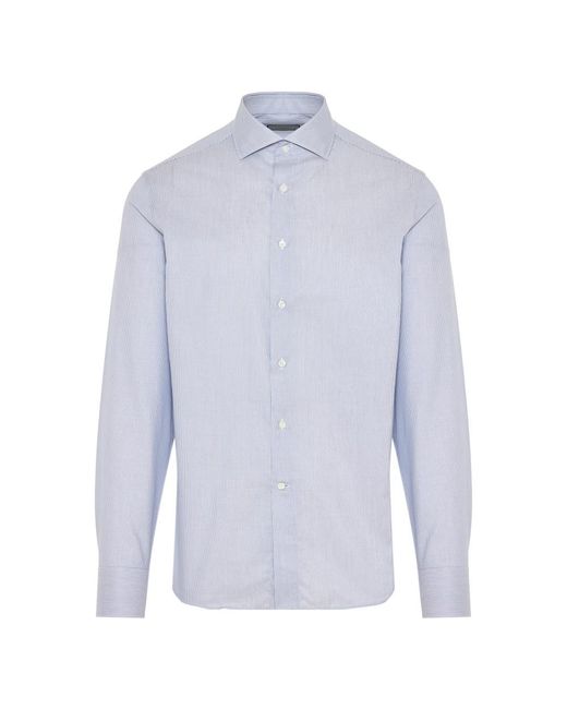 Canali Blue Formal Shirts for men