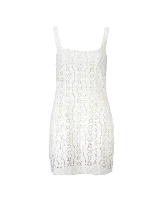 Desigual White Polyester Dress