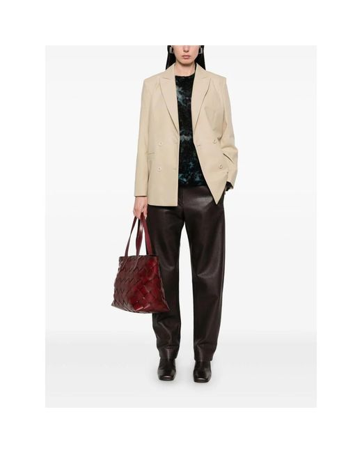 A.P.C. Jassen ,Katoen Double Breasted Lucy Blazer in het Natural