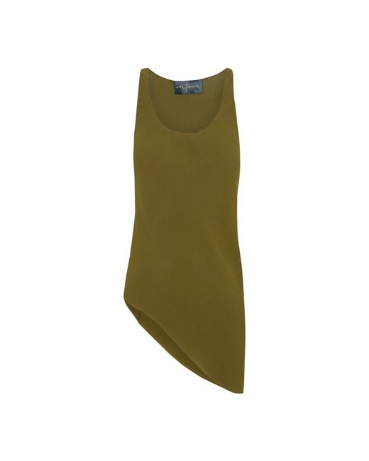 Cortana Green Sleeveless Tops