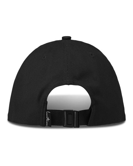Cappello nero in cotone con ricamo di Stone Island in Black da Uomo