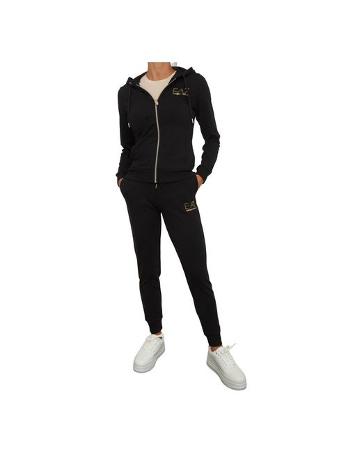 EA7 Fitness ,Zwart ,Polyester Tuta Sportiva in het Black