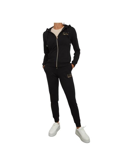 EA7 Fitness ,Zwart ,Polyester Tuta Sportiva in het Black