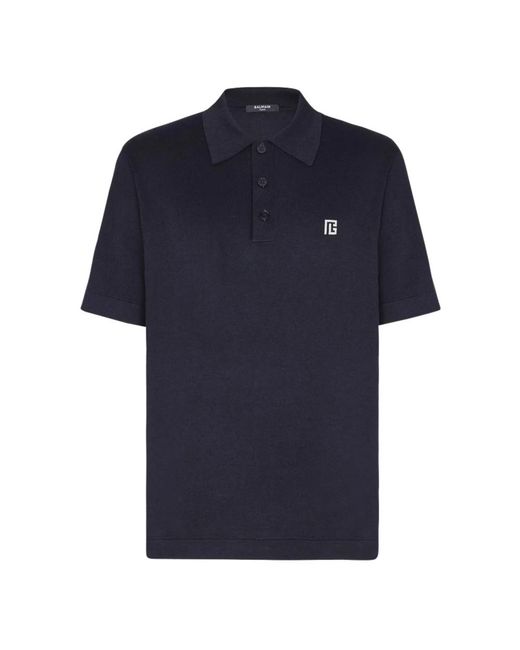 Balmain Blue Polo Shirts for men