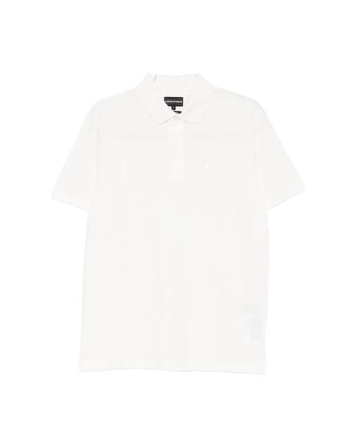 Emporio Armani White Polo Shirts for men