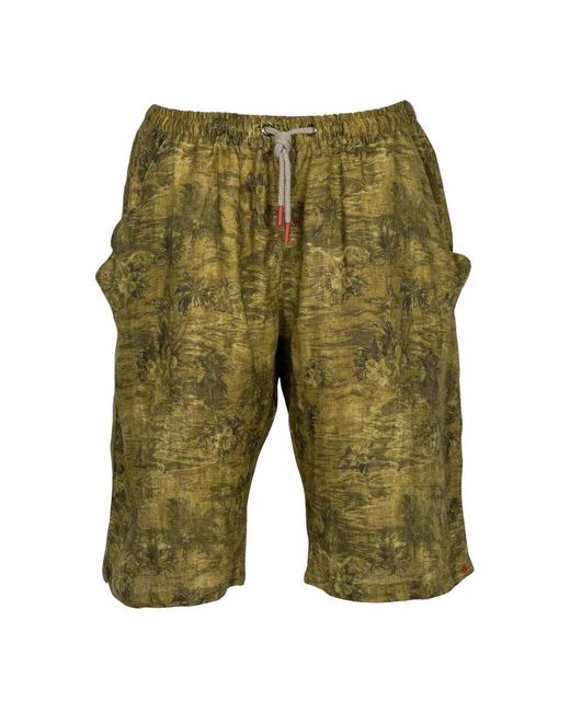 Kiton Green Casual Shorts for men
