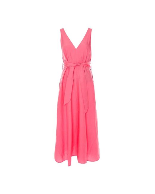 Closed Midi Dresses in het Pink