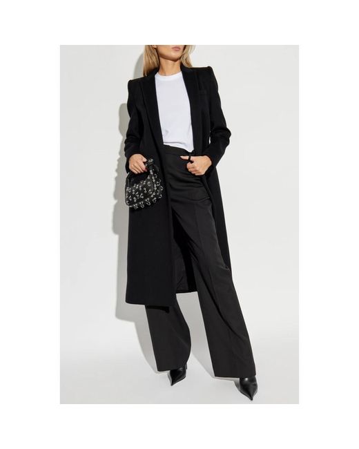 McQueen Black Single-Breasted Coats