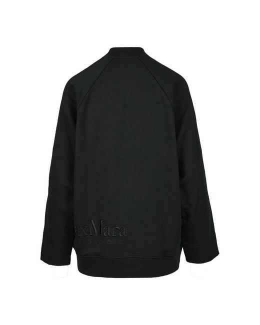 Max Mara Black Freizeit-Sweatshirt Baumwolle Polyester Elasthan