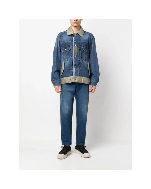 Sacai Blue Denim Jackets for men