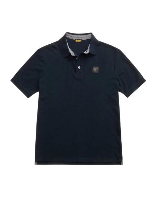 Blauer Tops ,Blauw ,Katoen Logo Shield Polo Shirt in het Blue voor heren