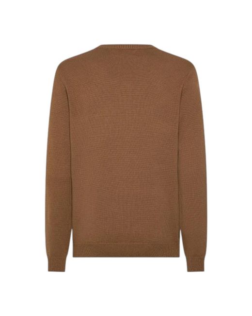Sun 68 Brown Round-Neck Knitwear for men