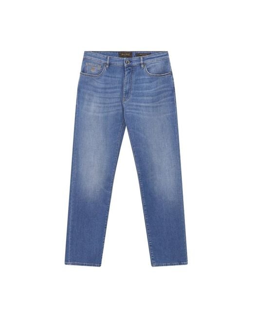 Moorer Blue Straight Jeans for men