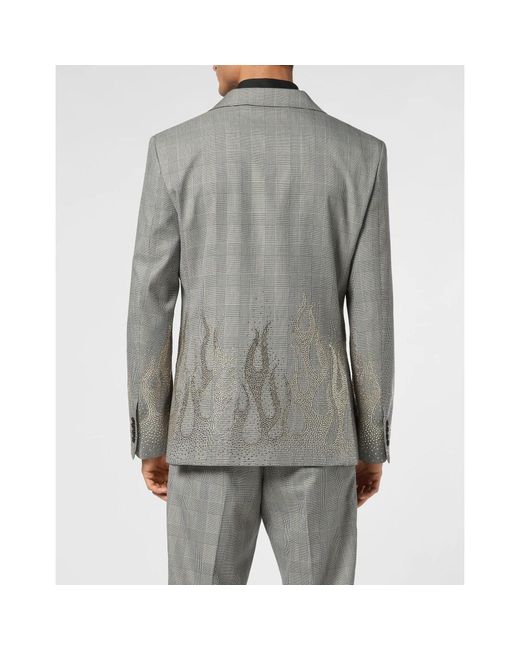 Blazers Philipp Plein de hombre de color Gray