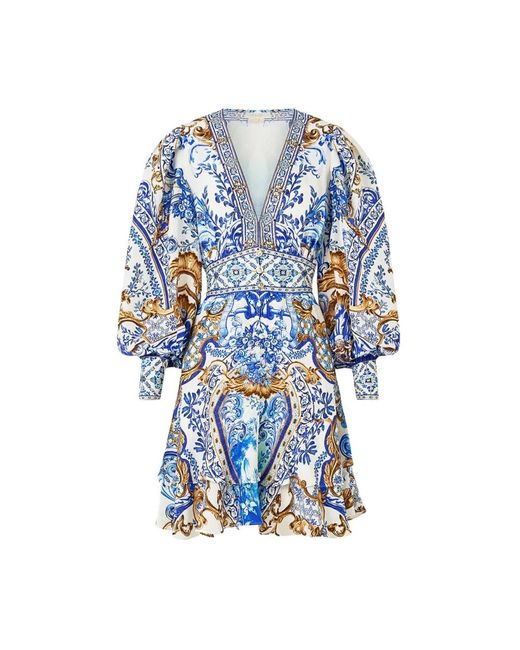 Camilla Blue Rüschenkleid - azul adventures