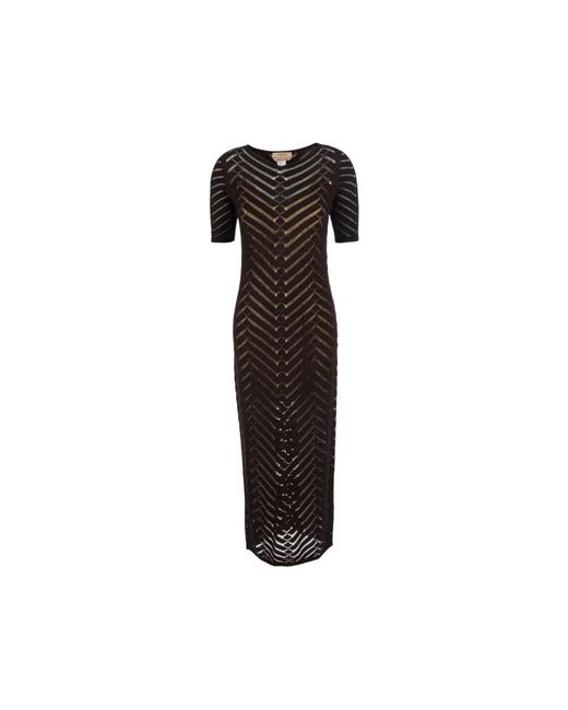 Twinset Black Knitted Dresses