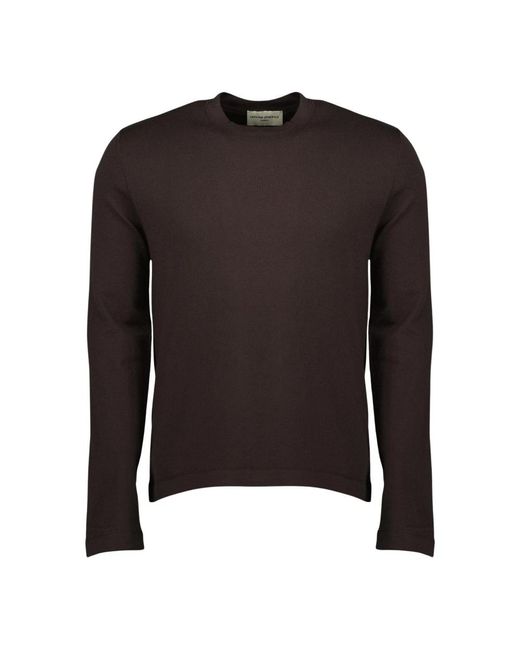 Officine Generale Brown Round-Neck Knitwear for men