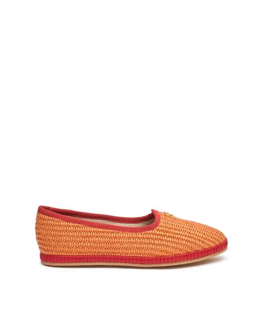 Topacio tejido loafers Casadei de color Red