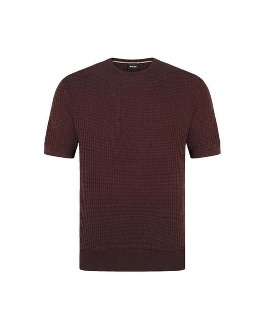HUGO Purple Round-Neck Knitwear for men
