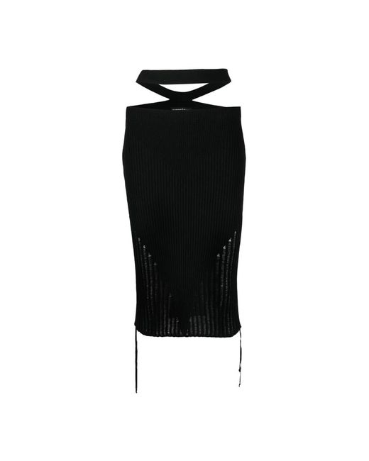 ANDREA ADAMO Black Midi Skirts
