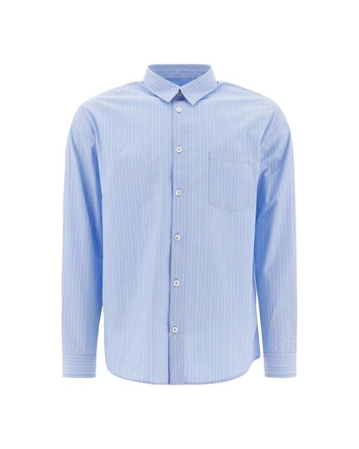 A.P.C. Overhemden ,Blauw ,Katoen Blauw Gestreept Overhemd Klassieke Stijl in het Blue voor heren