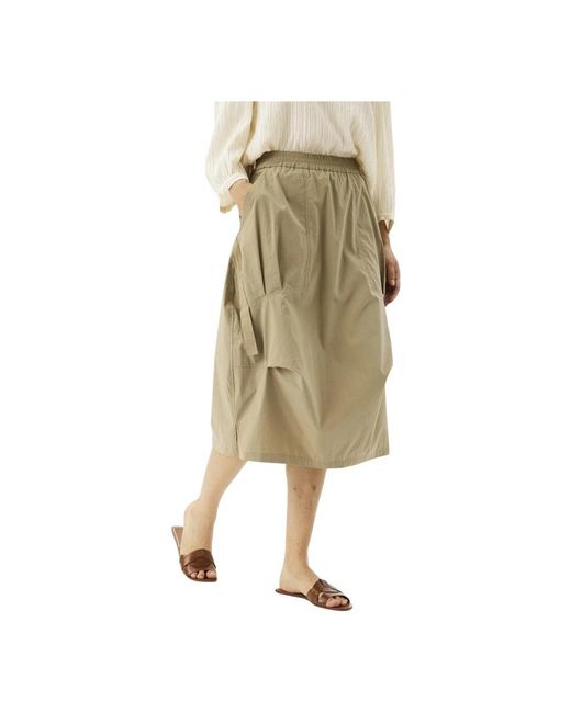 iN FRONT Natural Midi Skirts