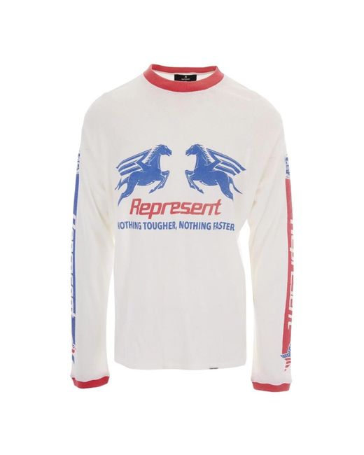 Represent Long Sleeve Training Tops in het White voor heren