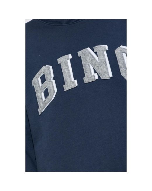 Anine Bing Blue 'tyler' sweatshirt mit logo