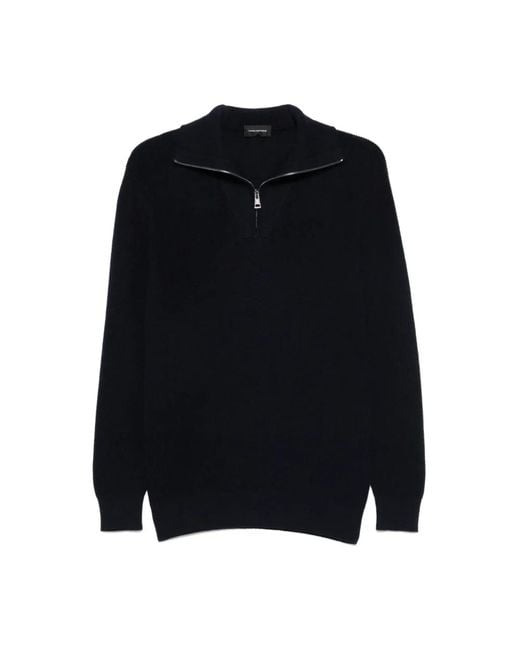 Turtlenecks di Tagliatore in Black da Uomo