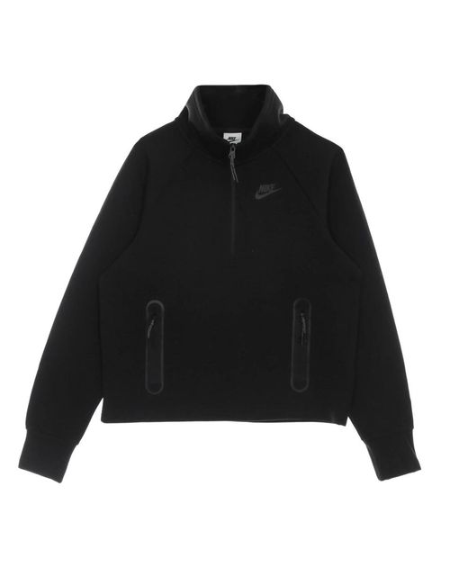 Nike Fitness ,Zwart ,Katoen Tech Fleece Coltrui Sweatshirt Zwart in het Black
