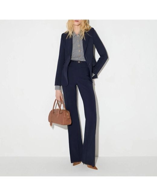 Elisabetta Franchi Blue Wide Trousers