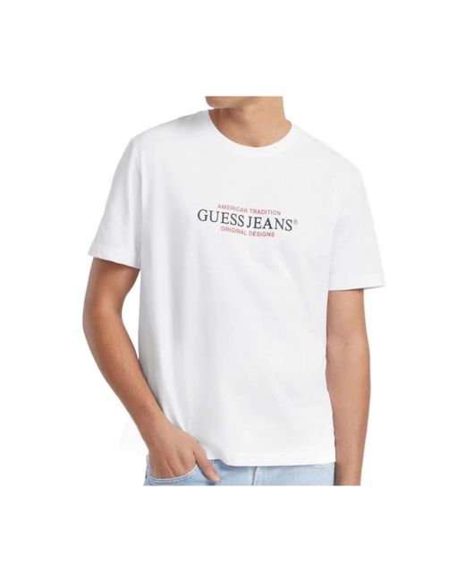 Guess American Trade Tee in het White voor heren