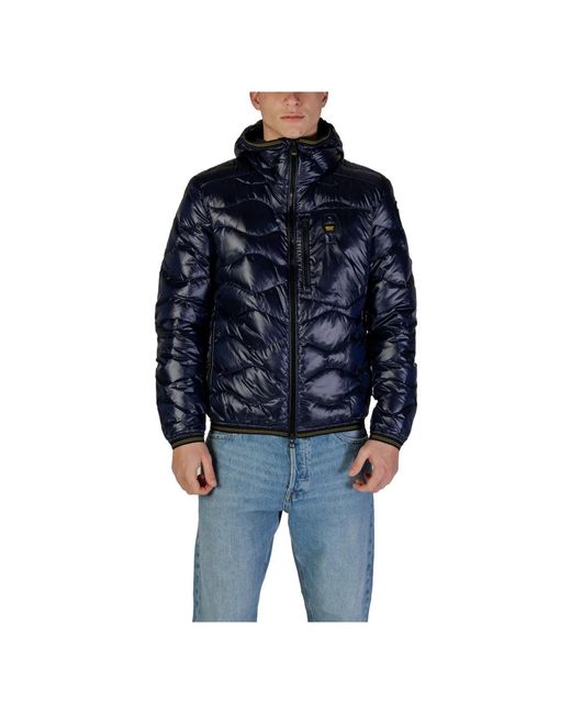 Blauer Zip-Up Hooded Jacket in het Blue voor heren