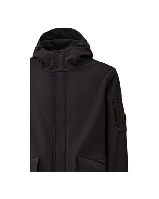 C P Company Black Raincoat for men
