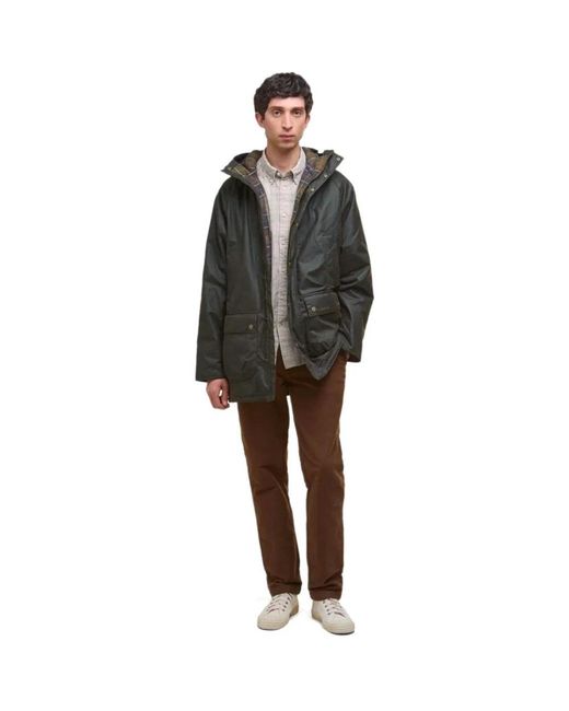 Barbour Jassen ,Groen ,Katoen Bedale Waxed Parka in het Green voor heren