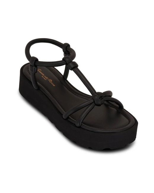 Gianvito Rossi Black Flat Sandals