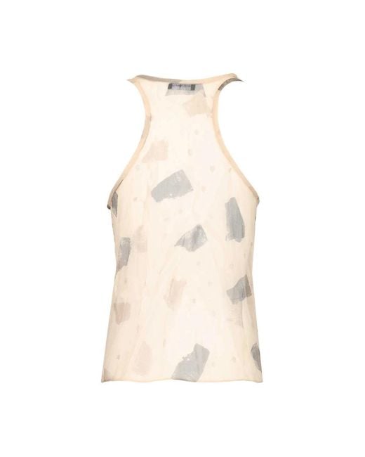 Emporio Armani Natural Sleeveless Tops