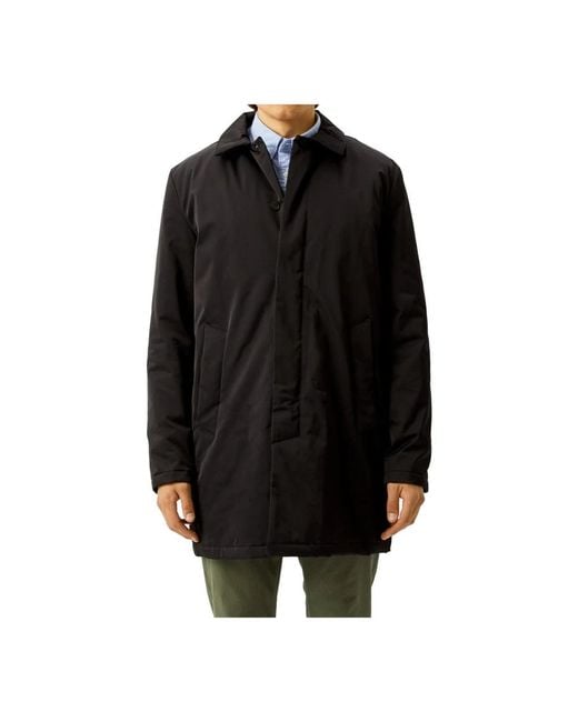 Trussardi Black Single-Breasted Coats for men