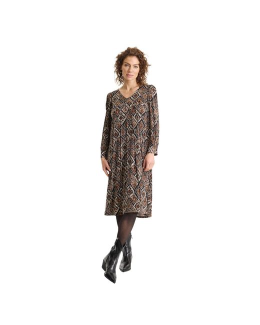 iN FRONT Brown Midi Dresses