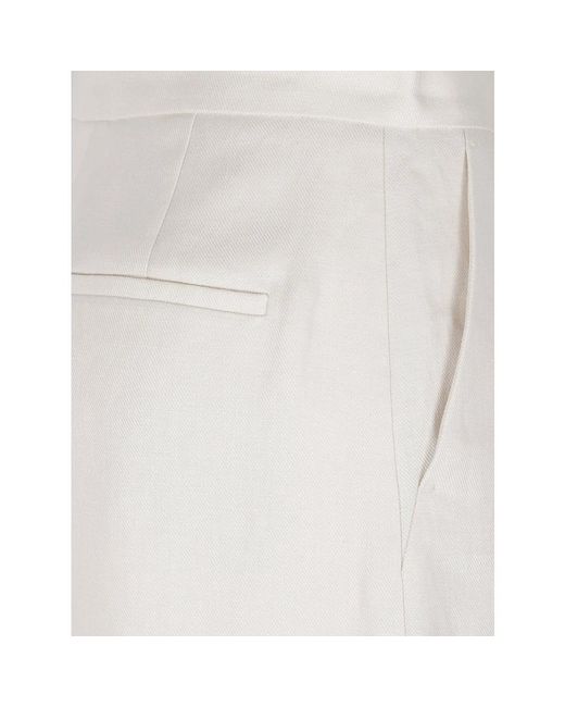 Max Mara White Long Shorts